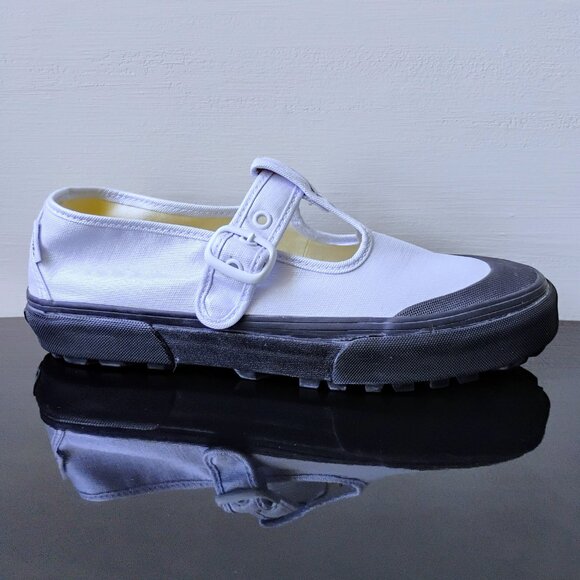 Vans Women's Style 93 Coated Canvas Mary Jane Sneaker in  Beautiful True White - Picture 1 of 12